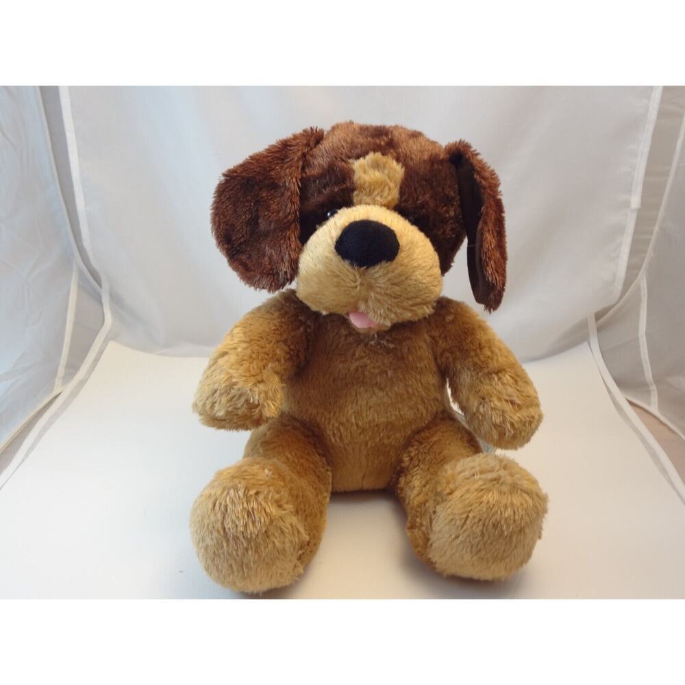 Build A Bear Puppy Dog Tan Brown Sitting BABW Plush Stuffed Animal‎ Toy